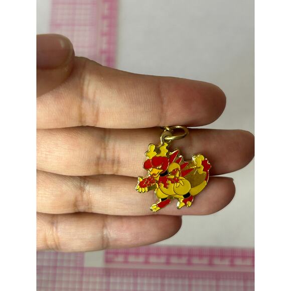 Vintage Pokemon Metal Keychain Charm Magmar - Picture 3 of 4